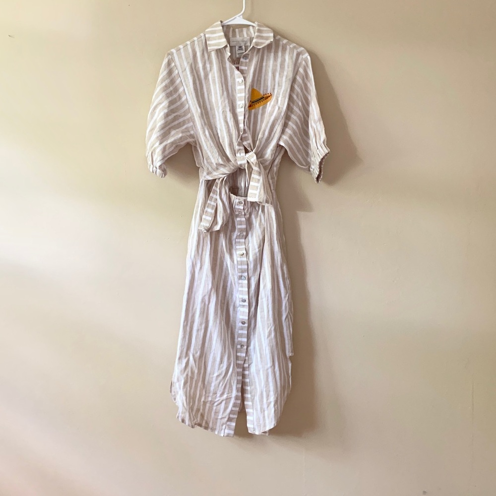 New Anthropologie Corey Lynn Calter Stripe Shirtdress
